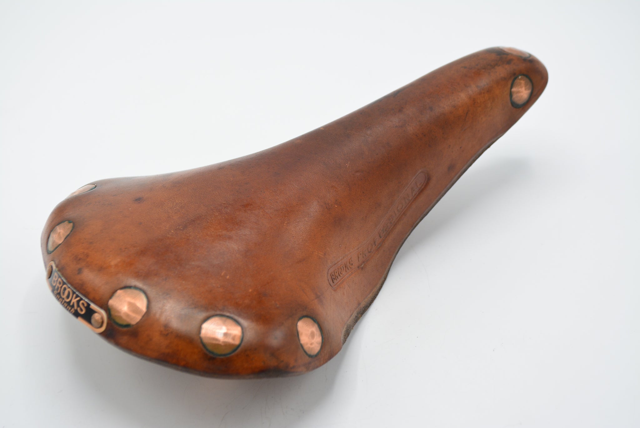 Selle professionnelle Brooks vintage cuir marron années 70-80 occasion Selle professionnelle Brooks vintage cuir marron années 70-80 occasion
