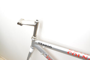 Cuadro de bicicleta de carreras Colnago Titanio Oval 51cm con potencia de titanio
