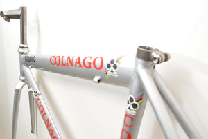 Cuadro de bicicleta de carreras Colnago Titanio Oval 51cm con potencia de titanio