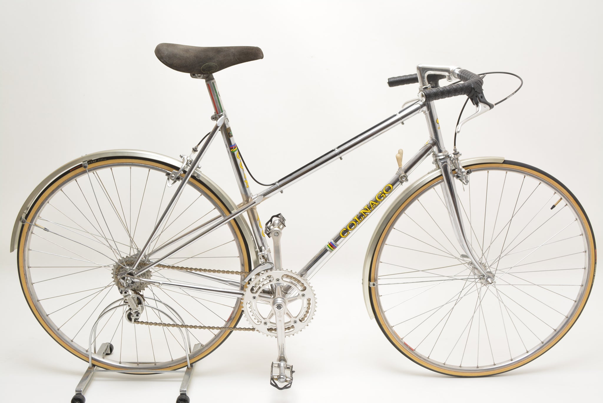 rennrad damen sale Colnago Damen-Rennrad Donna 55cm Chrom Campagnolo Vintage Roadbike L'E