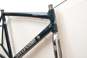 Cuadro de bicicleta de carretera Cannondale R500 52cm aluminio Columbus "Icelandic Green" sin horquilla