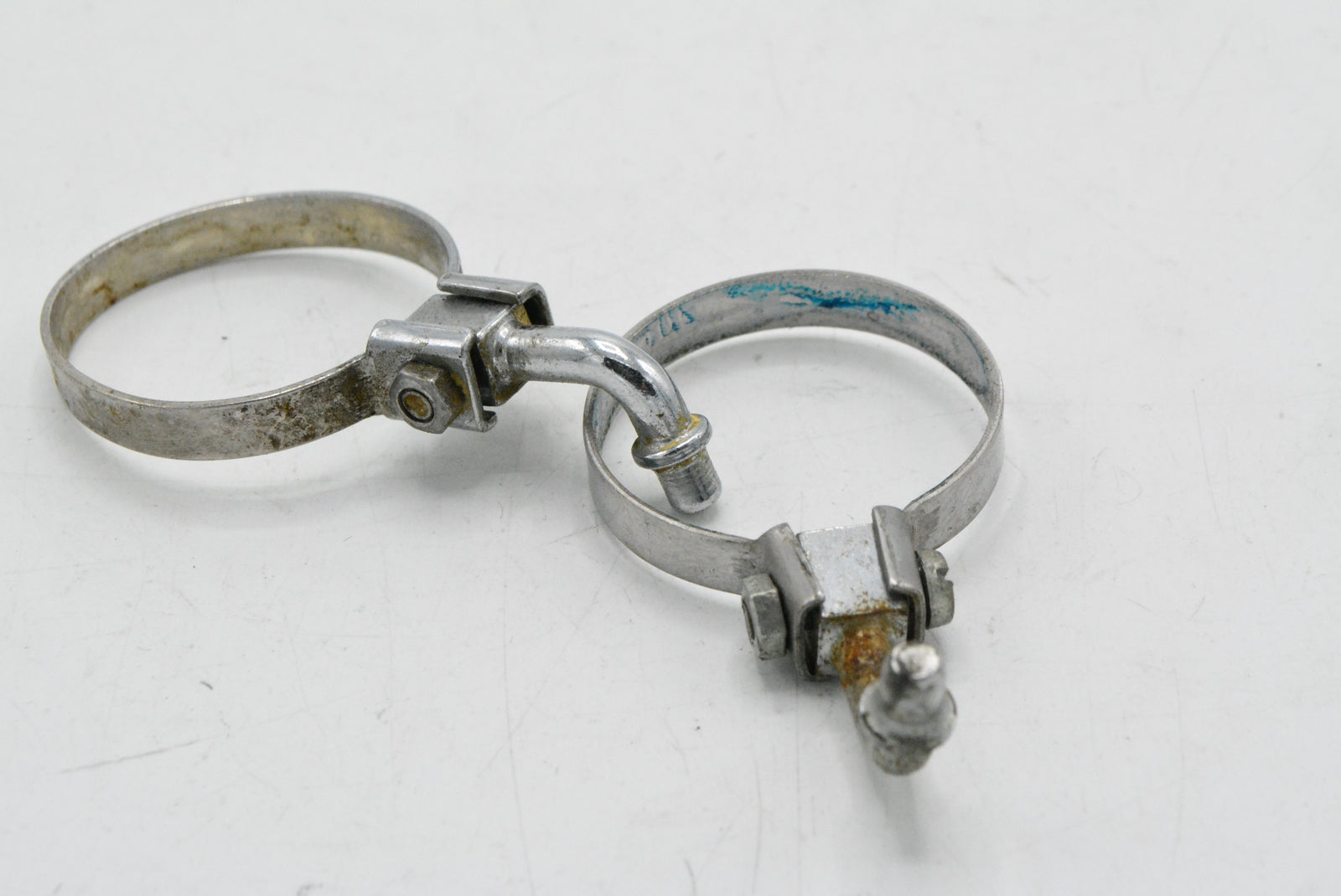 Pumpenhalter Schellen zur Befestigund der Pumpe am Fahrradrahmen Vintage pump frame clamps