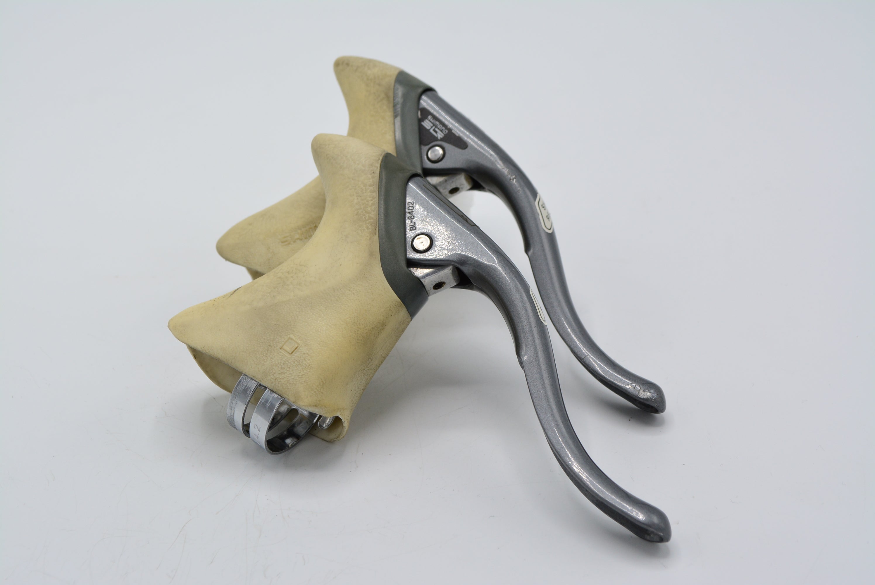 Paire De Leviers De Frein Shimano 600 Vintage BL-6401 – Pour Vélo Course, Guidon Course, Aluminium Gris