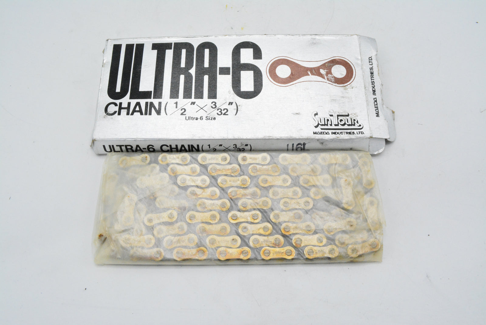Vintage SunTour Ultra 6 Chain 1/2"x3/32" 116L NOS Chain mit OVP