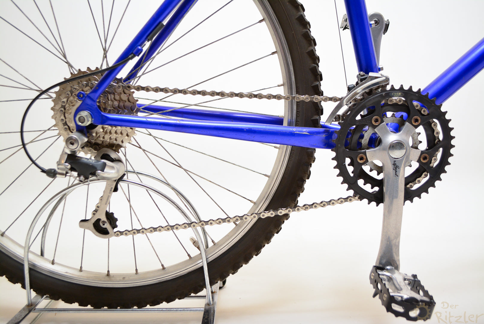 mountainbike 43cm Blaues Vintage Mountainbike 43cm Shimano