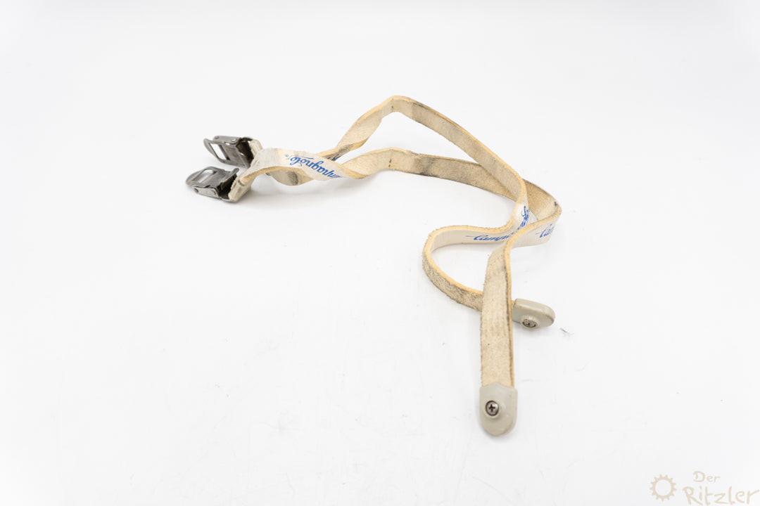Campagnolo Vintage Leder-Pedalriemen weiß