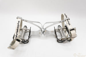 Campagnolo Super Record Pedale mit Christophe Riemen und Körbchen