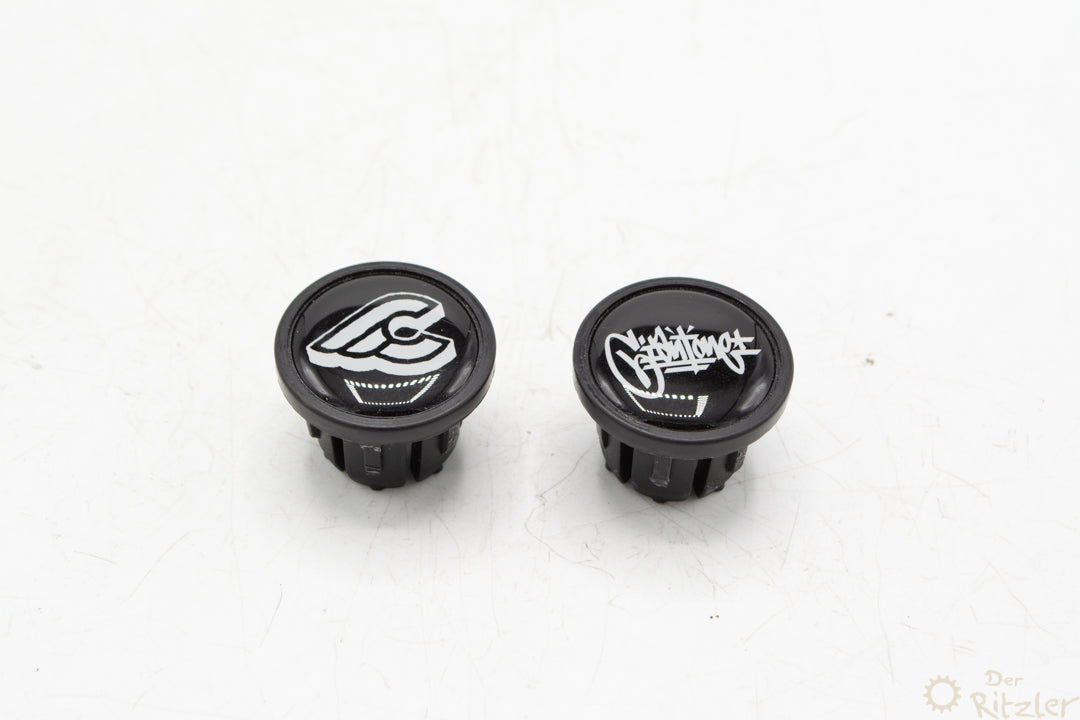 Cinelli Mike Giant Lenkerendstopfen schwarz/weiß