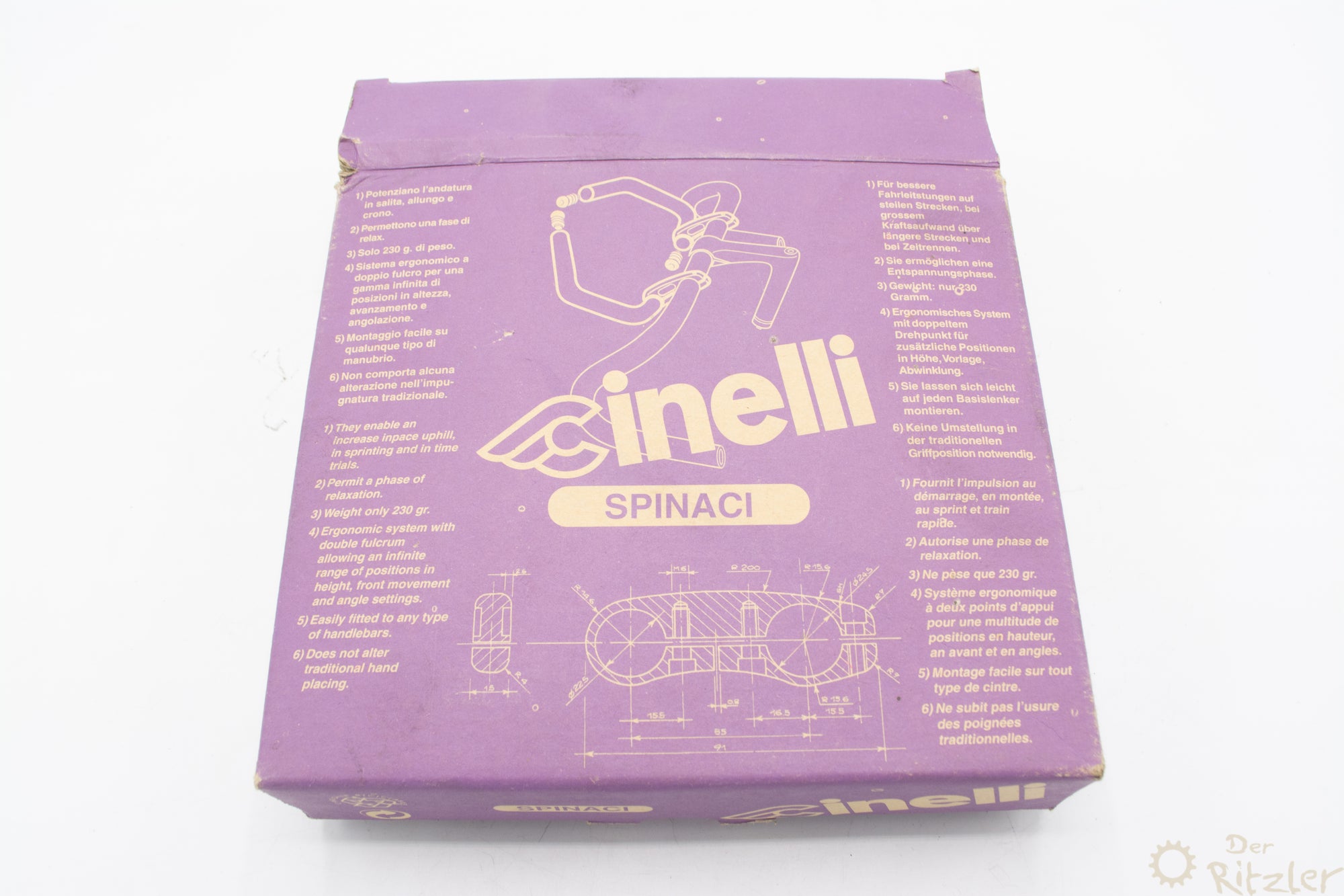 Cinelli Spinaci Hörnchen NOS silber