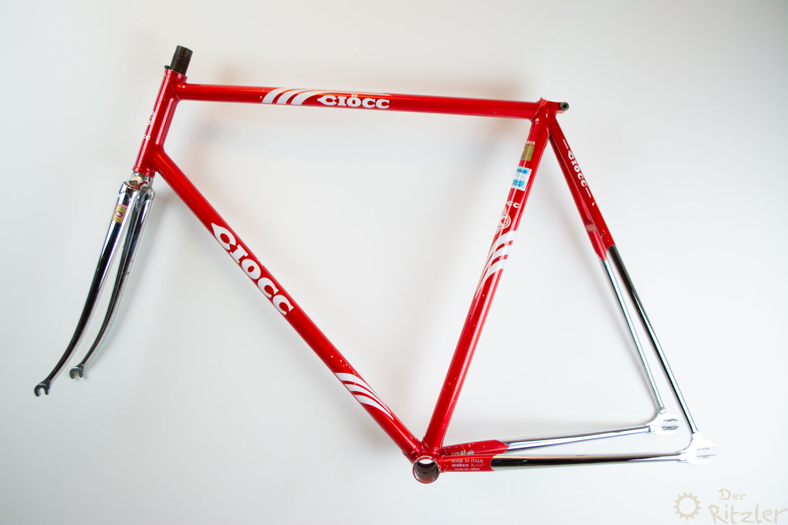 Cadre Vélo De Course Vintage Acier - 57cm - Gris - Fourche Incluse
