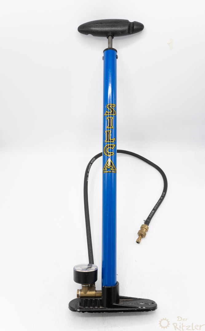 Silca Pista Standluftpumpe Blau