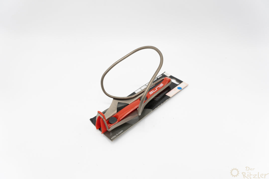 Elite Moreo Inox Trinkflaschenhalter silber/rot
