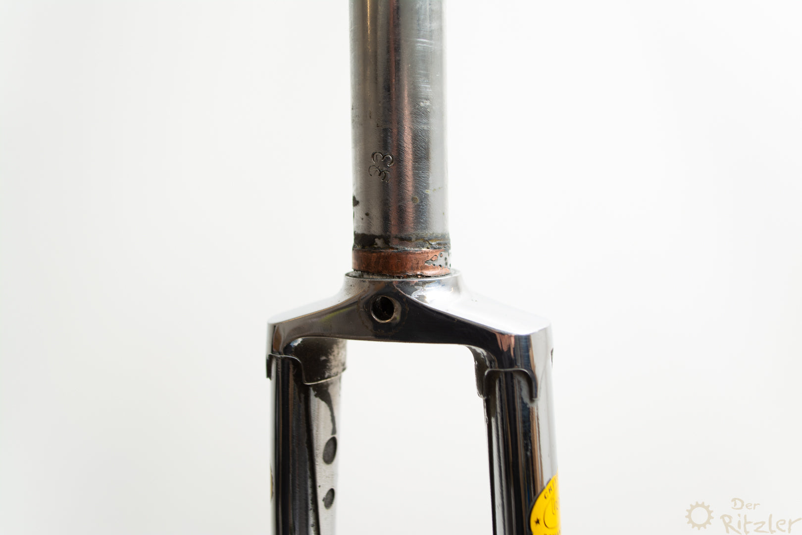 Forcella per bici da corsa vintage Alois Lang cromata 28