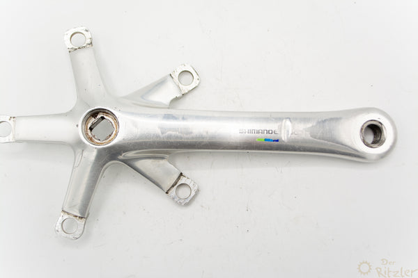 Bras Manivelle Droit Shimano Tri Color 600 Fc-6400 Argent Seulement 170
