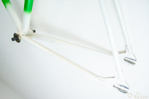 Weiß grünes Vintage Bahnradrahmen 49CM