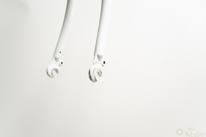 Weiße Vintage Rennradgabel 28"