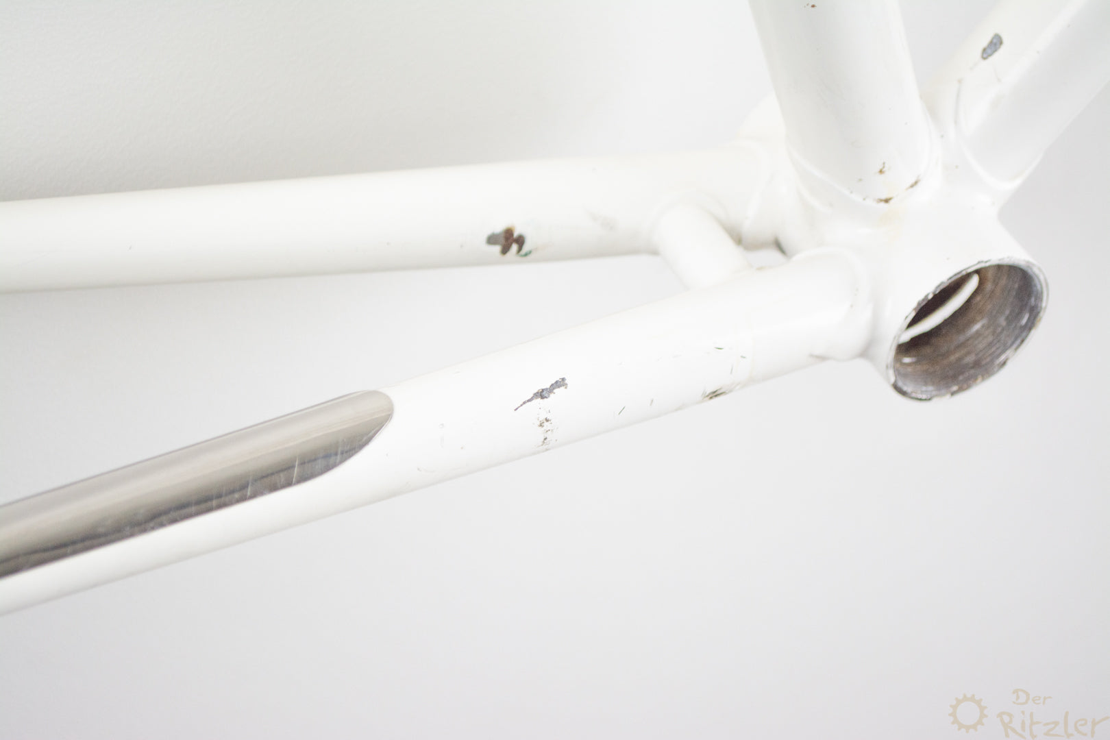 rennrad rahmen 57 cm Weißer Vintage Rennradrahmen 57CM