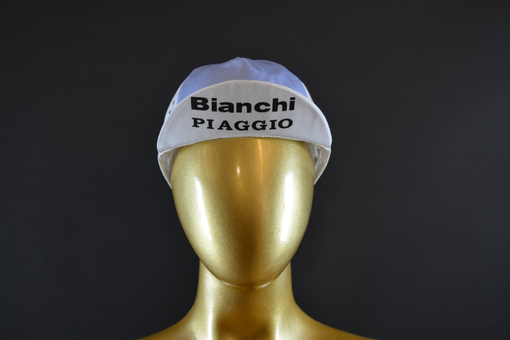 Casquette De Cyclisme Team Bianchi Piaggio - Blanc - Style Vintage