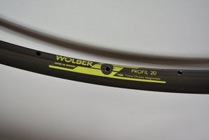 Wolber Profil 20 轮圈 28 孔 NOS 26 英寸/英寸公路自行车管状轮圈