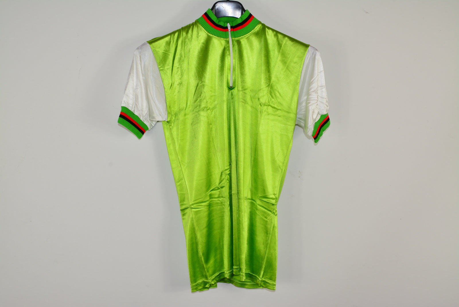 Fahrradtrikot Hellgrün Glänzend Retro Cycling Jersey
