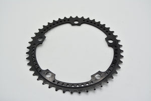Vintage Kettenblatt mit Löchern Schwarz 44 Zahn 144 mm