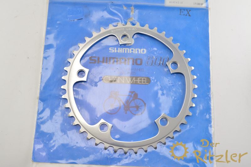 Shimano 600 Kettenblatt 43 Zähne 130 Lochkreis (neu) (inkl. original Verpackung)