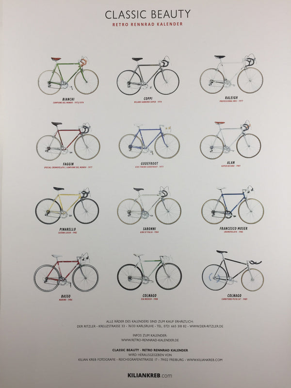 Classic Beauty Vintage Rennrad Kalender